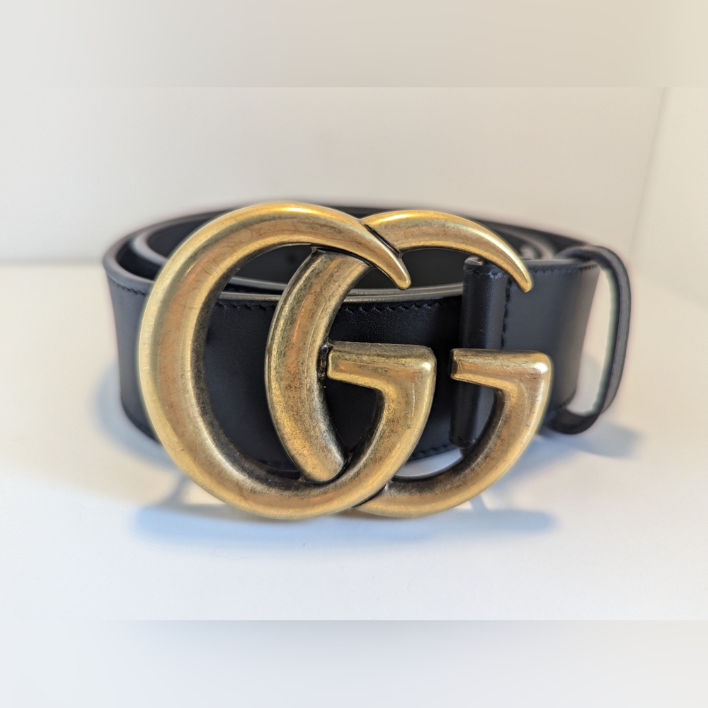 Gucci GG Marmont Wide Leather Belt